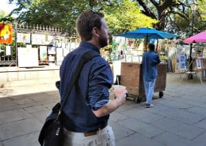 Walking around Jackson Square