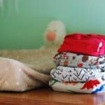 changing pad and stacked cloth diapers