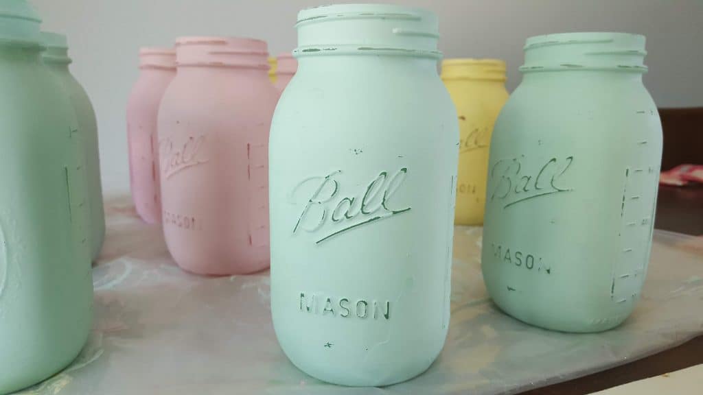 distressed mason jars