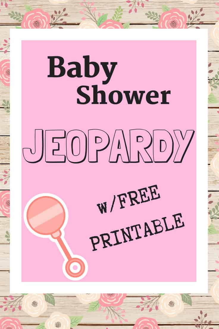 FREE Baby Shower Candy Bar Game - 4 colors