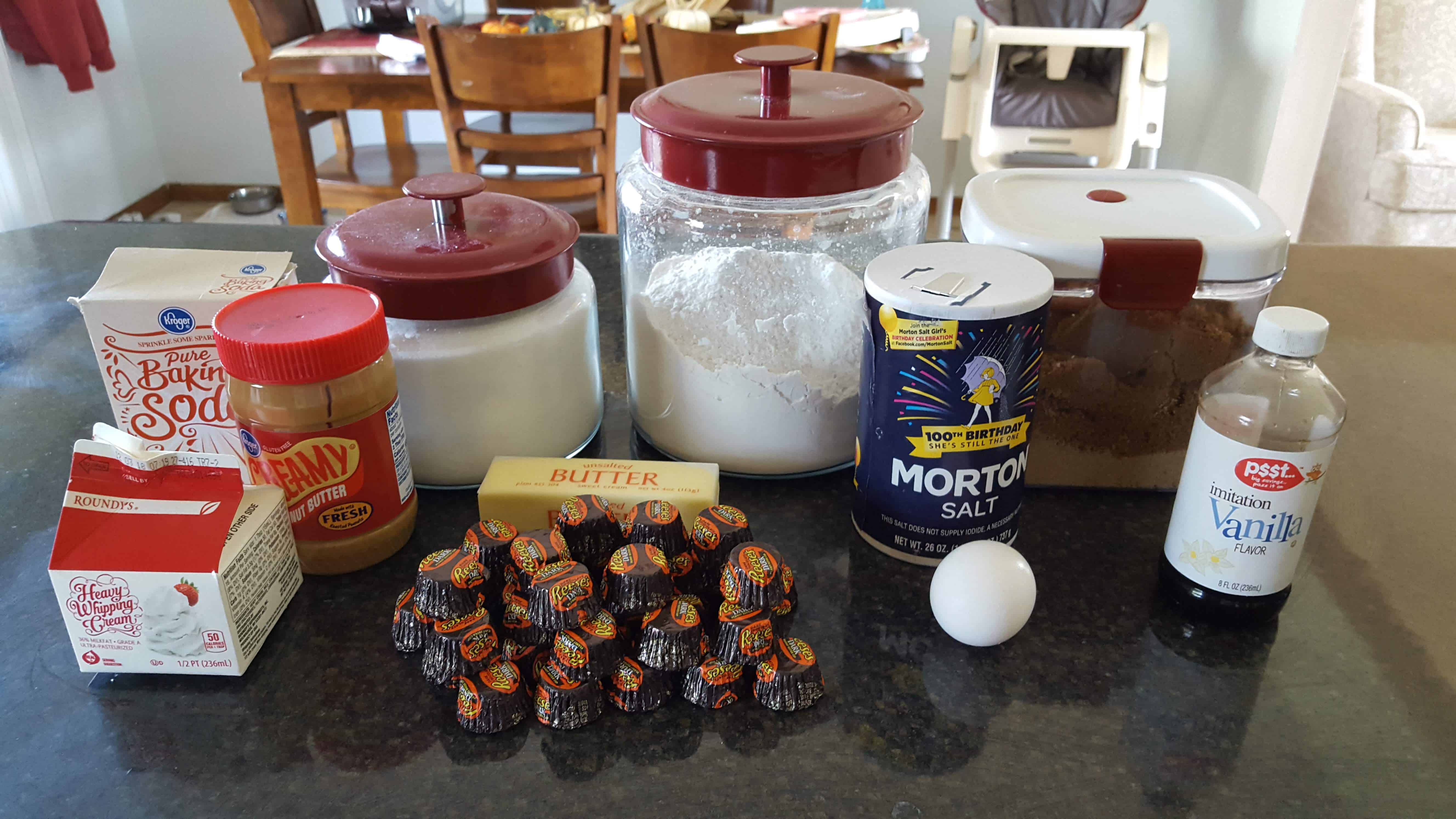peanut butter cup cookie ingredients
