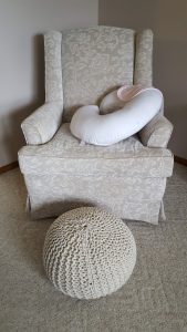 nursing chair and poof