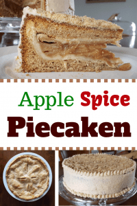 Impress your friends and family with this unique dessert. A pie baked inside a cake! This apple spice piecaken is easier to make than it looks plus I've included cheater versions to reduce time and effort! #Thanksgivingdessert #piecaken #dessertrecipe