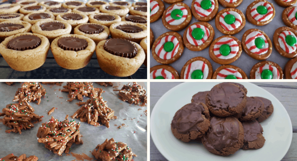 four types of Christmas cookies