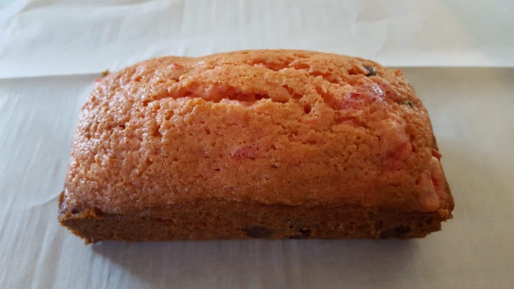 mini cherry chocolate chip bread loaf