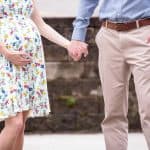 Mom and Dad holding hands