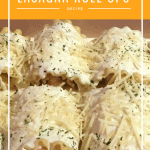 A new spin on a classic meal, Shrimp Alfredo Lasagna Roll Ups combine tasty seafood and delicious alfredo sauce with the usual lasagna ricotta spread to make a great dinner. Lasagna noodles are easy to roll up and impressive to serve guests. #dinnerrecipes #yummy