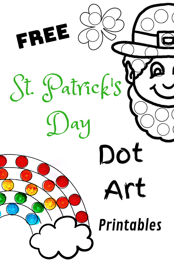 St. Patrick's Day Dot Art Printables - planningforkeeps.com