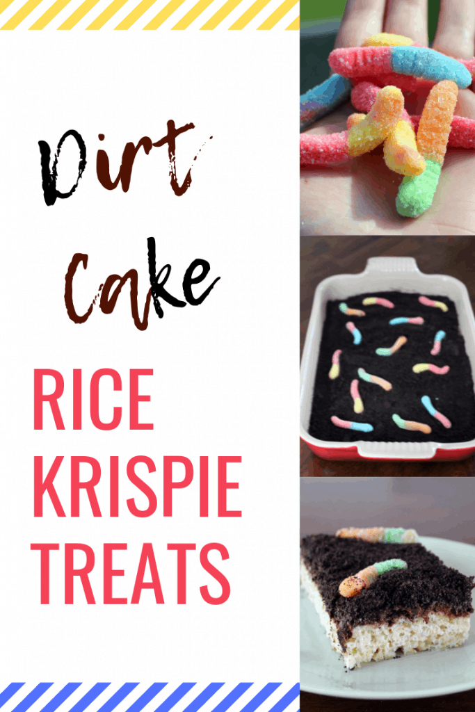 pin image "Dirt Cake Rice Krispie Treats"