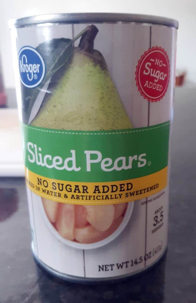 can of sliced pears