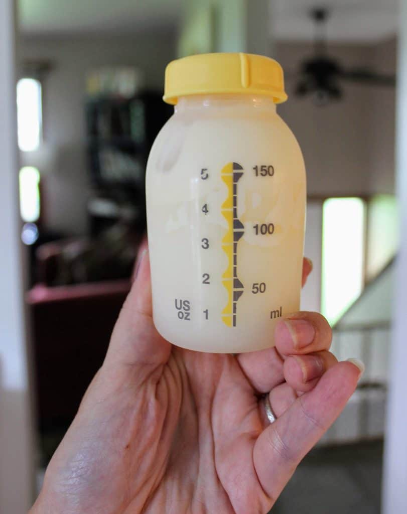 6 oz bottle of breastmilk