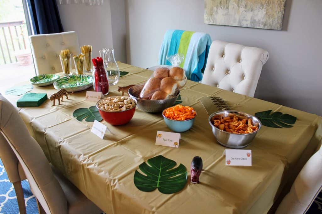 spread of food on dining table