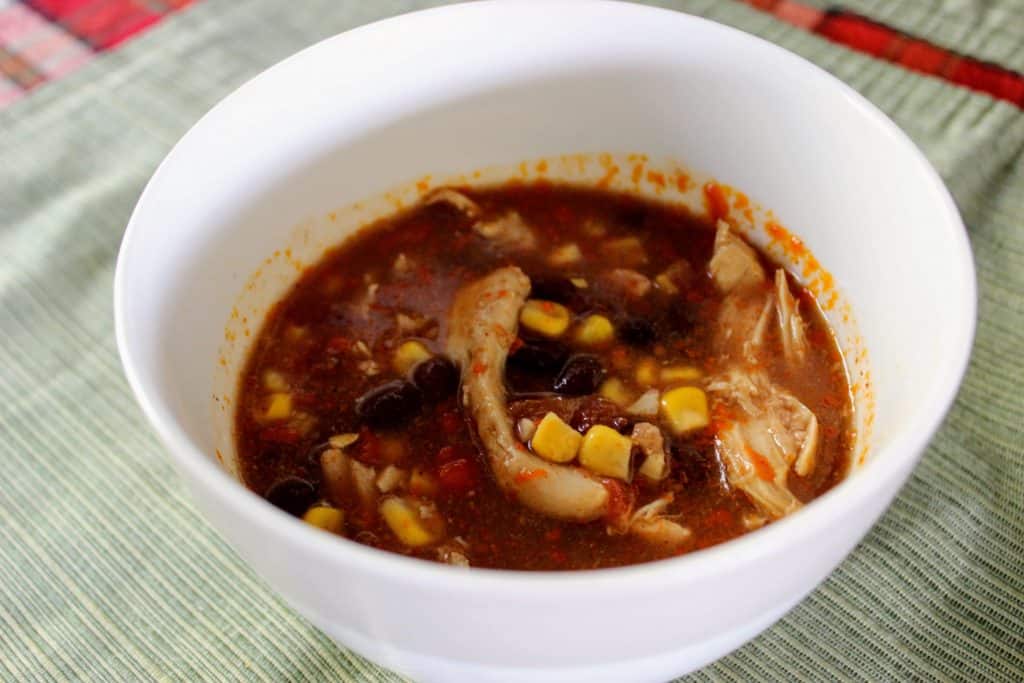bowl of enchilada soup