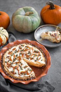 pumpkin caramel cheesecake pie
