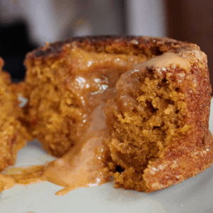 pumpkin caramel lava cake