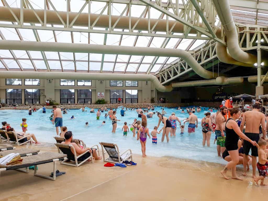 Indoor wave pool at the Wilderness Resort