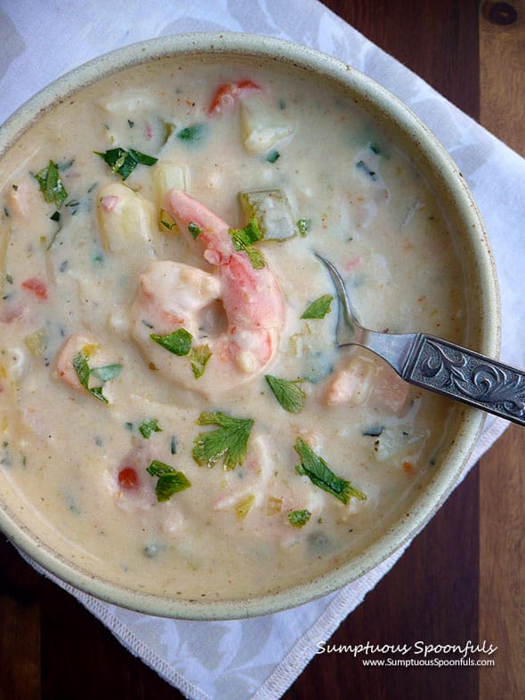 bowl of irish seafood chowder