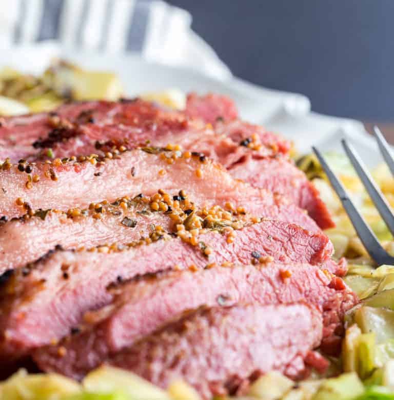 sliced corned beef