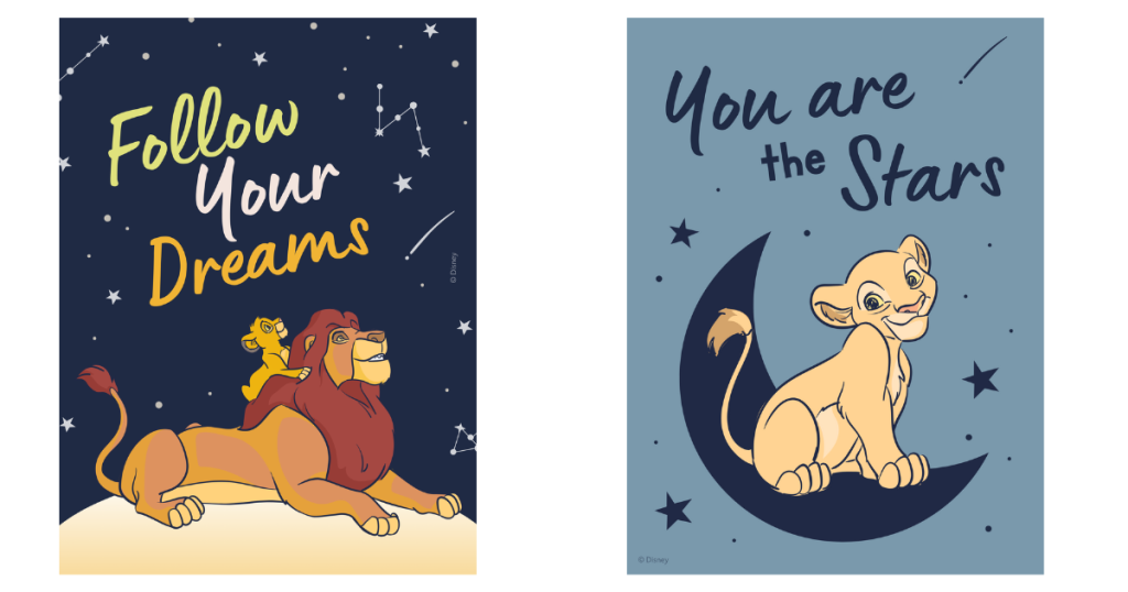 Two Lion King poster templates from Canva