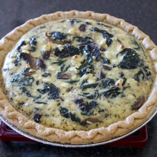 spinach mushroom goat cheese quiche