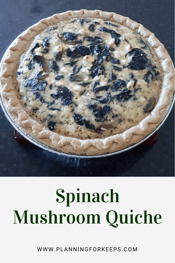 pin image "Spinach Mushroom Quiche"