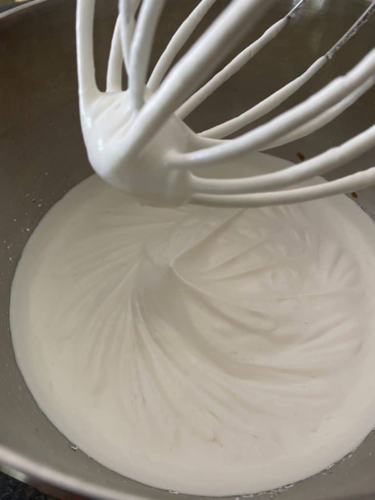 whipped cream in stand mixer