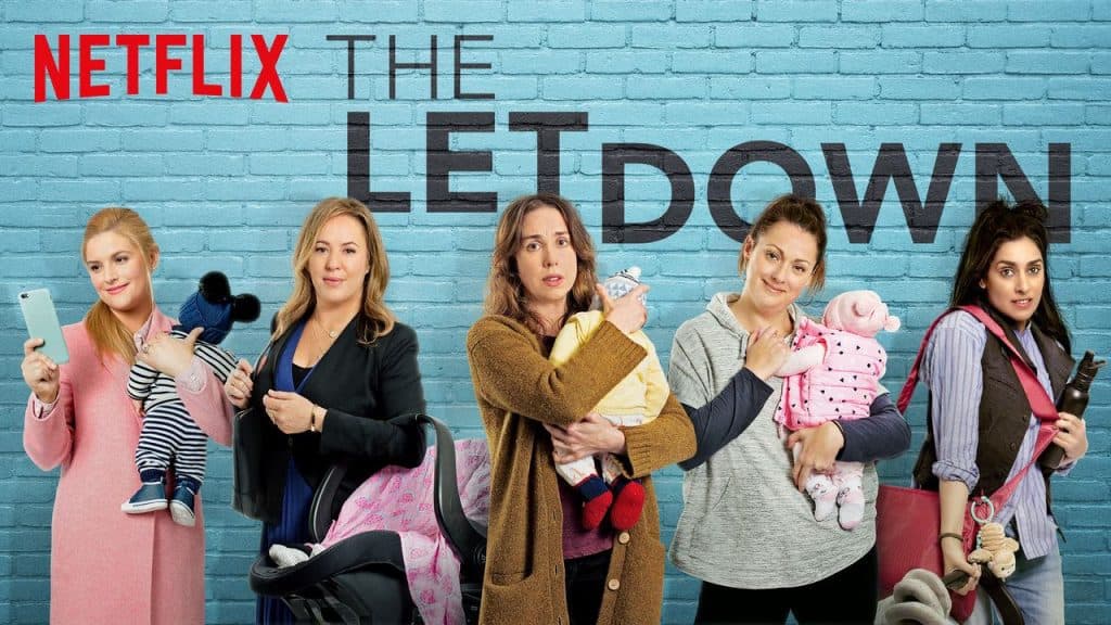 title of the show plus multiple women standing holding their babies