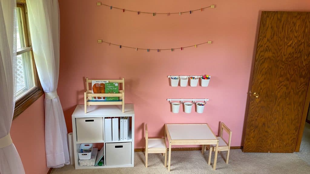 homeschool preschool space setup