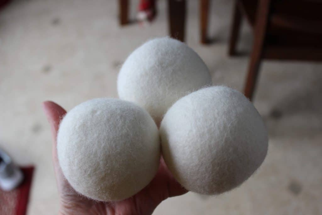 three wool balls