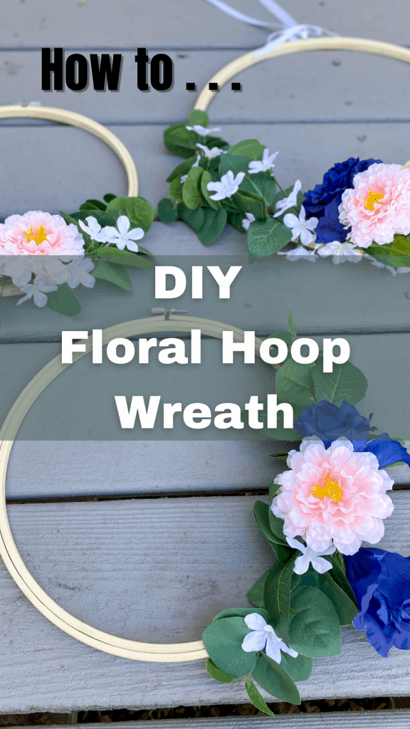 pin image "How to DIY Floral Hoop Wreath"