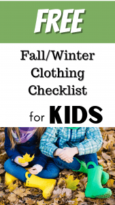 pin image "Free Fall/Winter Clothing Checklist for Kids"