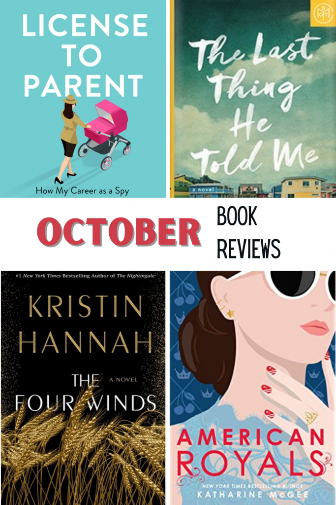 pin image of four book covers "October Book Reviews"