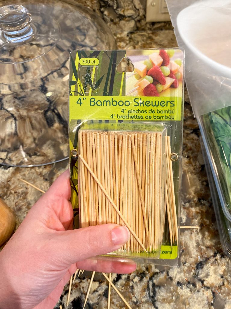 a box of mini 4" skewers