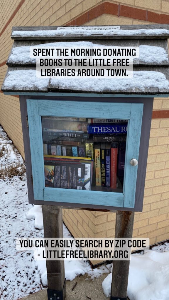 a little free library full of books