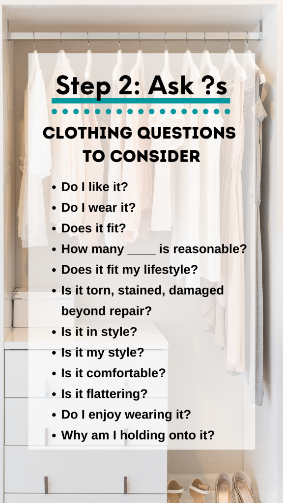 a list of clothing questions to ask yourself