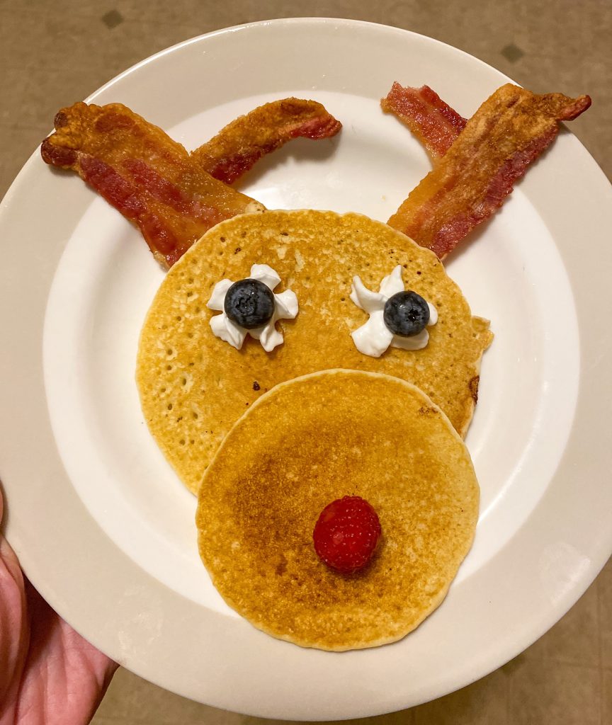 reindeer pancake design