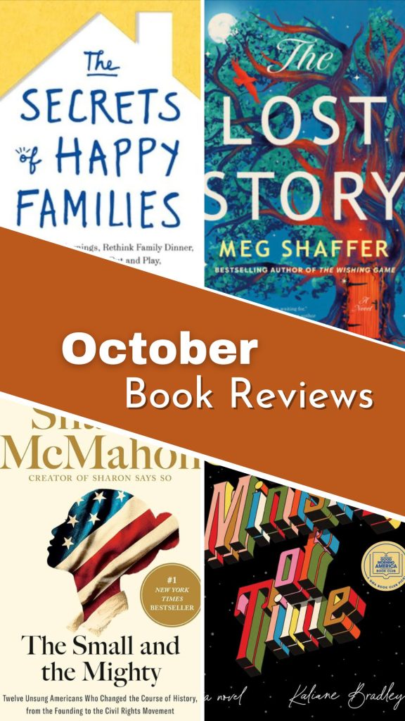 October Book Reviews with four book covers