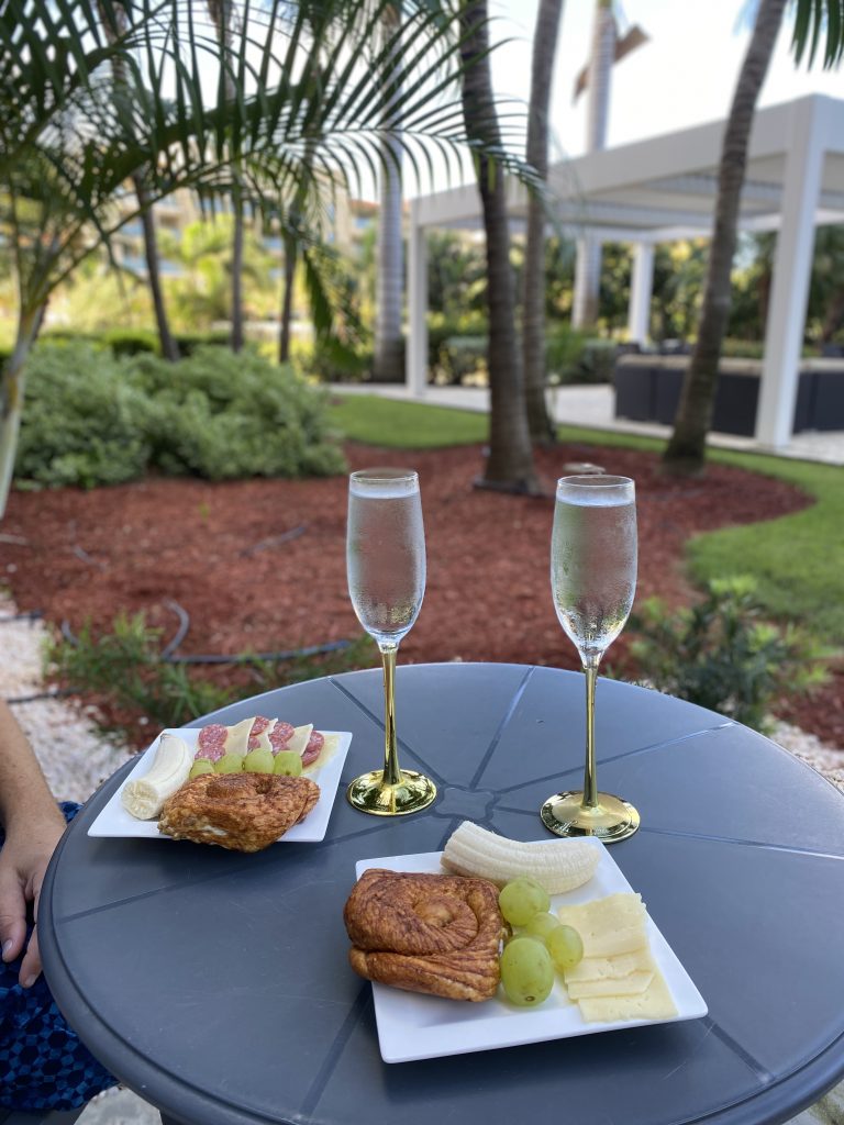 breakfast on condo patio