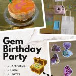 "Gem Birthday Party" with three pictures from the blog post