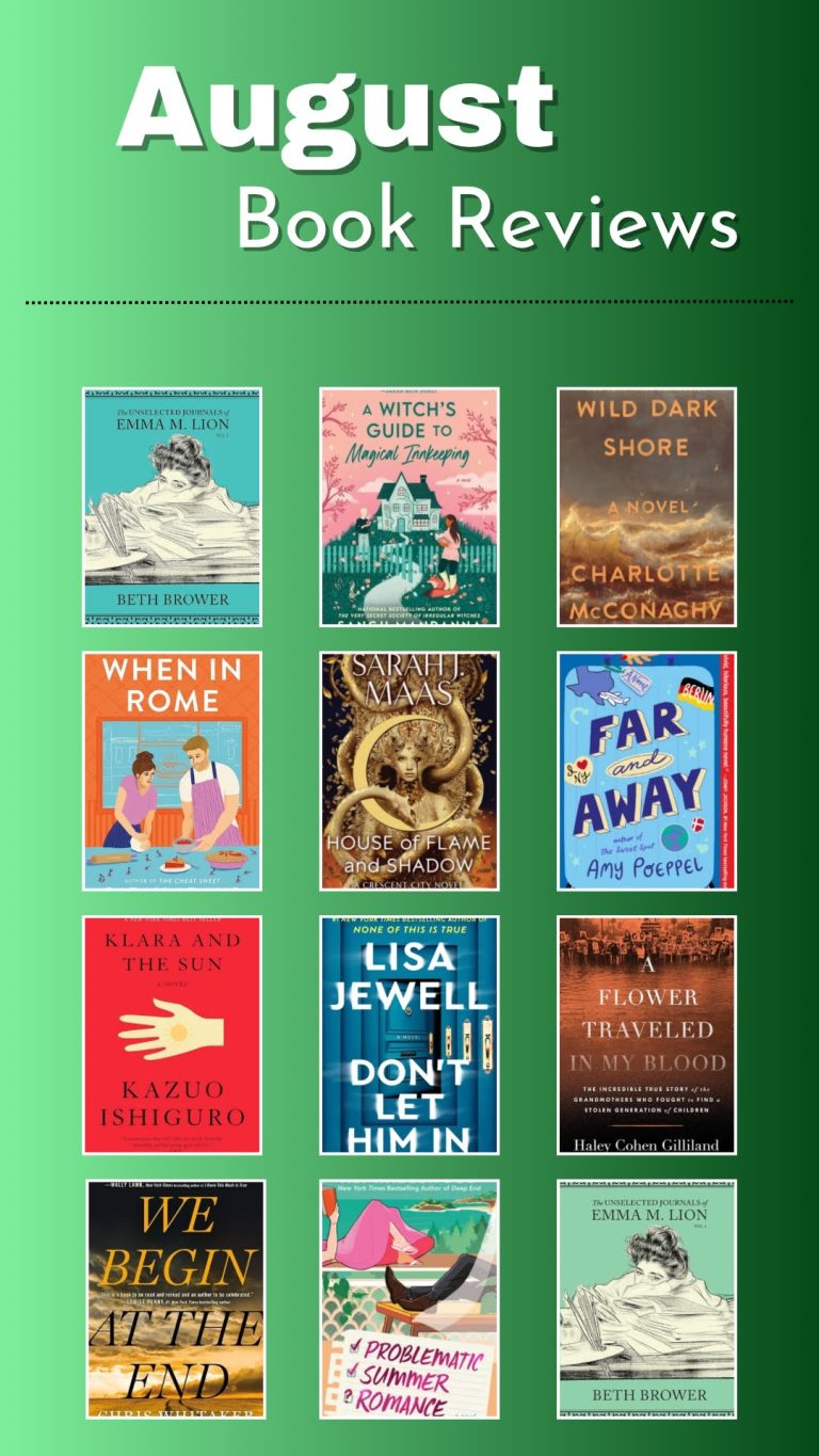 August book reviews with pictures of all the book covers