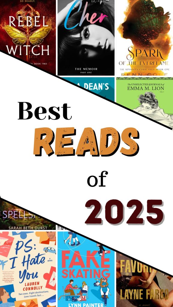 "Best Reads of 2025" amongst some of the book covers