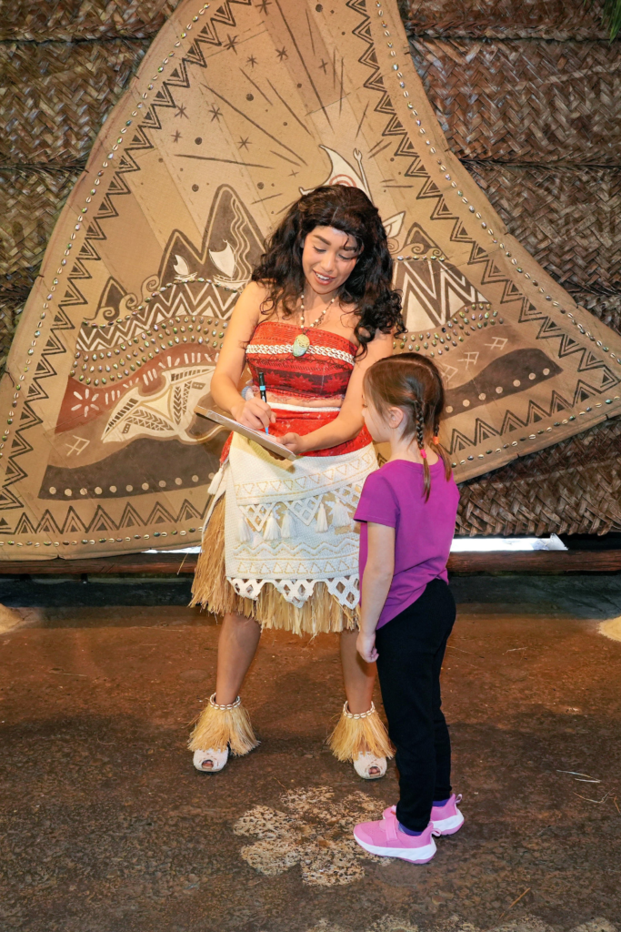 Moana character signing at Animal Kingdom