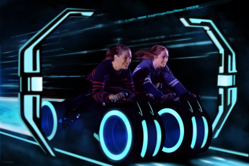 author on Tron ride