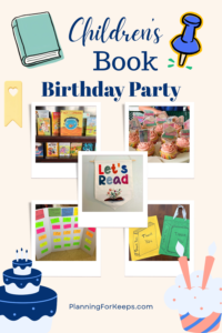 Children's Book Birthday Party with images from the party