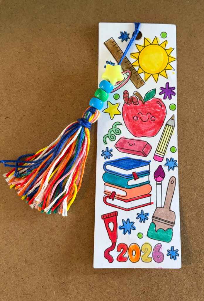 DIY bookmark with tassel